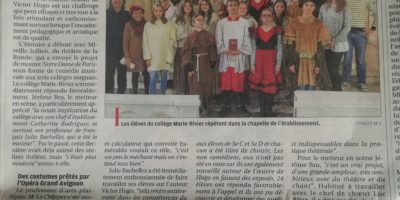 Les élèves de 5°C et D dans le journal !