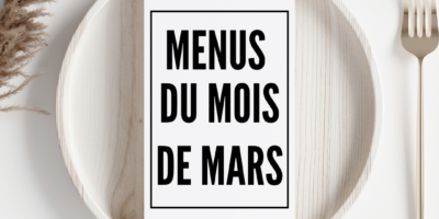 Menus du mois de mars 2025
