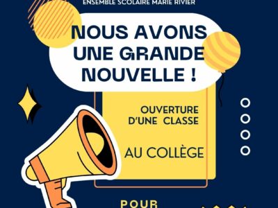 L’ouverture d’une classe de 6ème est officialisée !