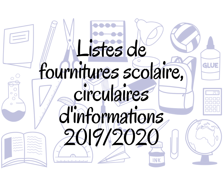 Circulaires D Informations Et Listes De Fournitures Scolaire 2019 2020 Marie Rivier Org Ensemble Scolaire Prive Catholique
