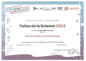 Faites de la sciences