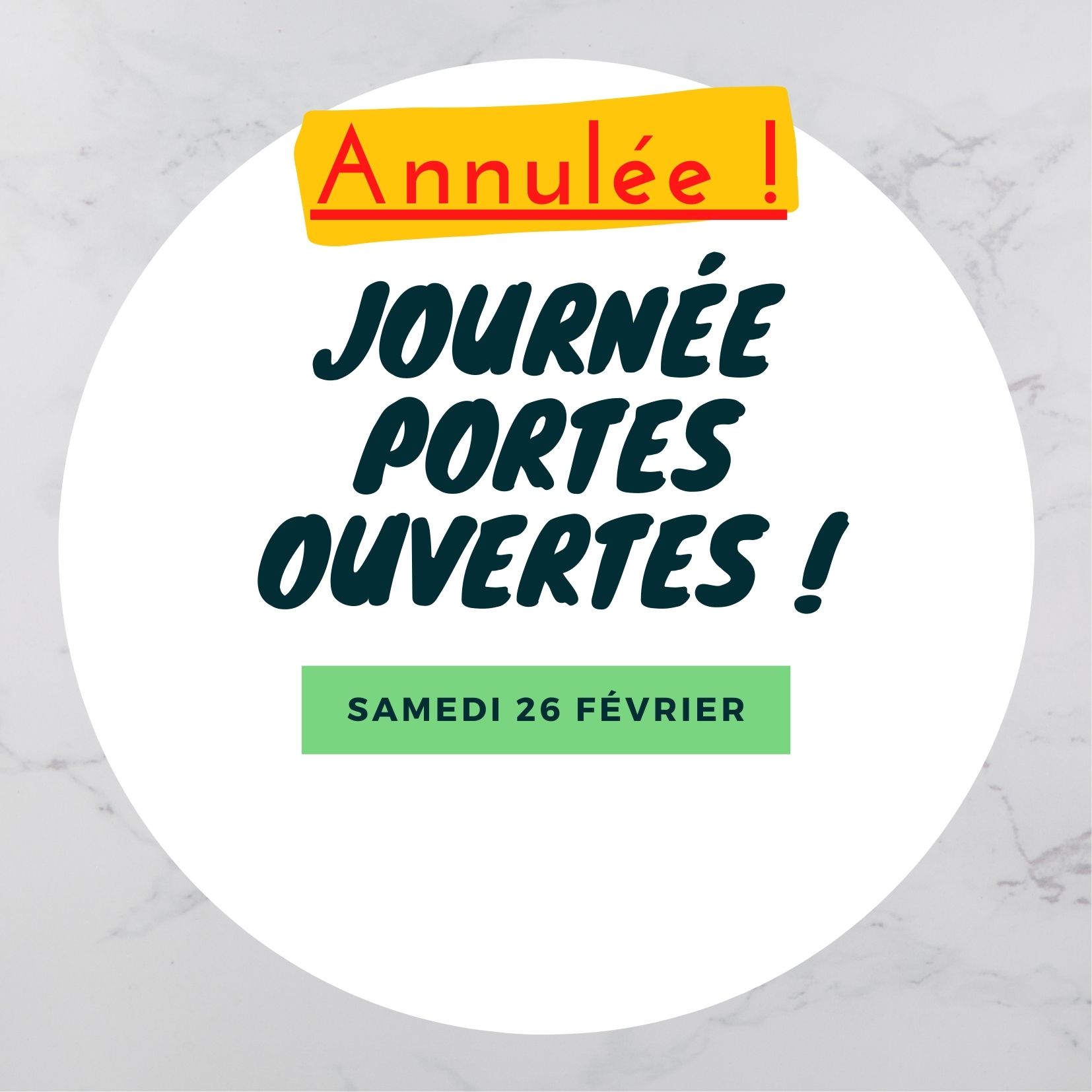 You are currently viewing Annulation : Journée portes ouvertes
