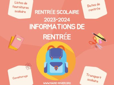 Listes de fournitures scolaire et informations de rentrée