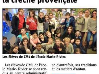 Nos CM1 à la découverte de la Crèche Provençale